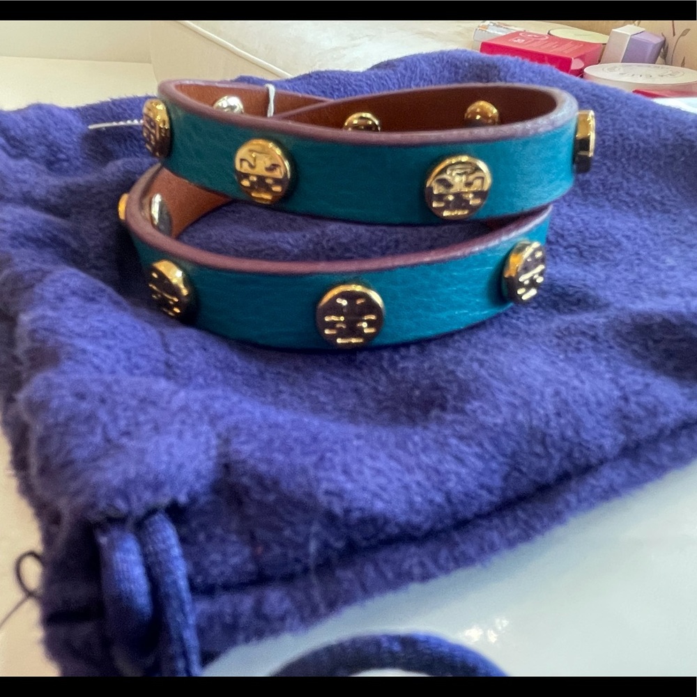 Tory Burch Wraparound Leather Bracelet